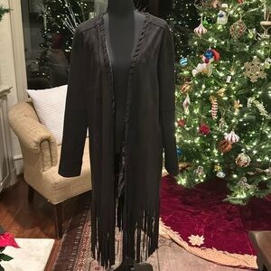 Navajo vintage Joh Womens Black Suede Jacket Jacket Black M